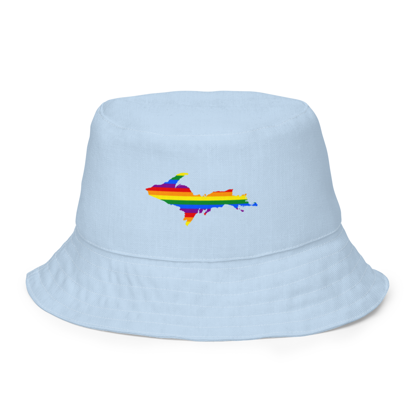 Michigan Upper Peninsula Bucket Hat (w/ UP Pride Flag) | Reversible - Light Blue