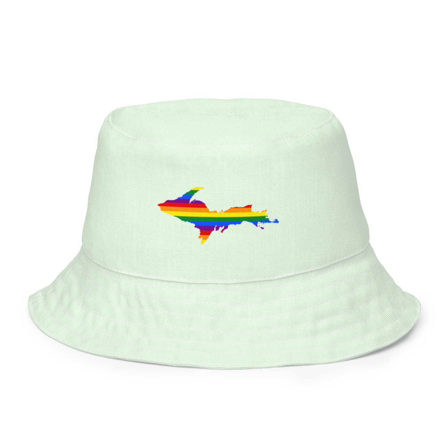 Michigan Upper Peninsula Bucket Hat (w/ UP Pride Flag) | Reversible - Dew Green