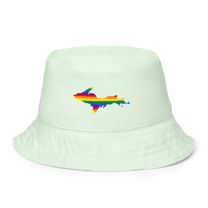 Michigan Upper Peninsula Bucket Hat (w/ UP Pride Flag) | Reversible - Dew Green