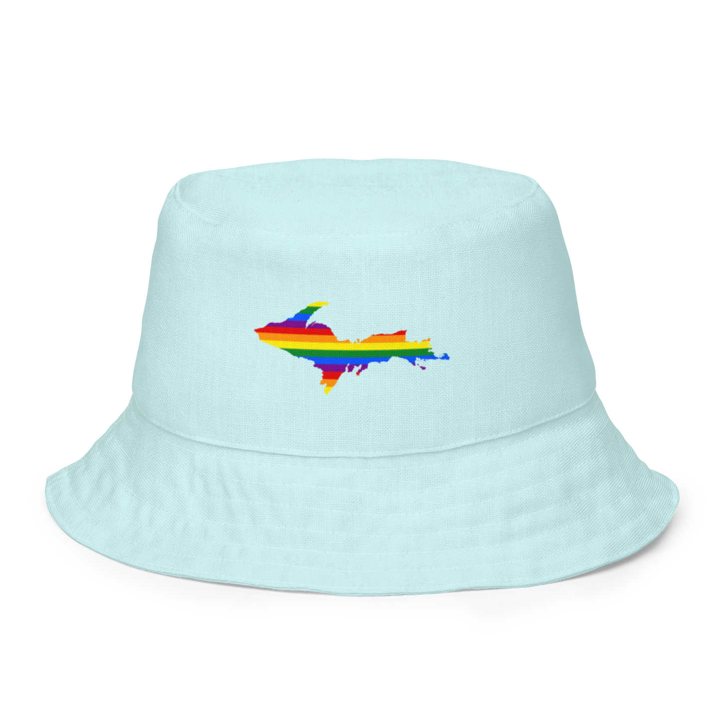 Michigan Upper Peninsula Bucket Hat (w/ UP Pride Flag) | Reversible - Cyan