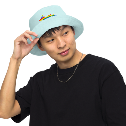 Michigan Upper Peninsula Bucket Hat (w/ UP Pride Flag) | Reversible - Cyan