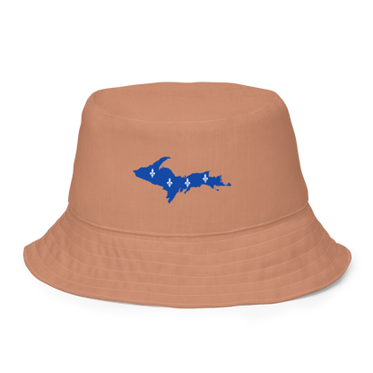 Michigan Upper Peninsula Bucket Hat (w/ UP Quebec Flag) | Reversible - Copper Color