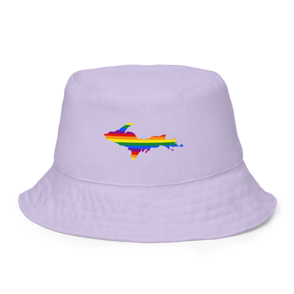 Michigan Upper Peninsula Bucket Hat (w/ UP Pride Flag) | Reversible - Lavender