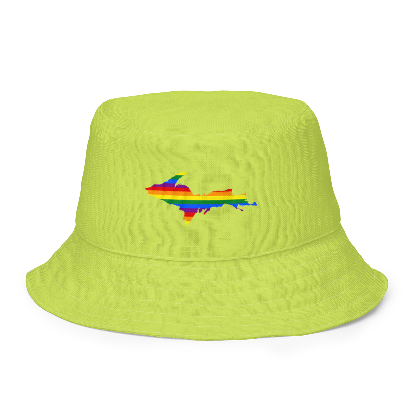 Michigan Upper Peninsula Bucket Hat (w/ UP Pride Flag) | Reversible - Gooseberry Green