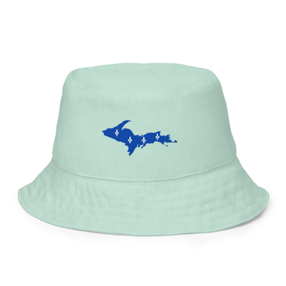 Michigan Upper Peninsula Bucket Hat (w/ UP Quebec Flag) | Reversible - Sea Green