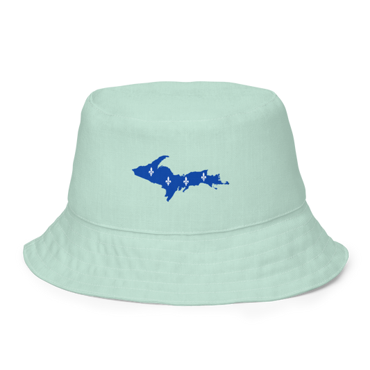 Michigan Upper Peninsula Bucket Hat (w/ UP Quebec Flag) | Reversible - Sea Green