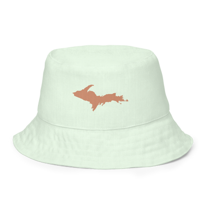 Michigan Upper Peninsula Bucket Hat (w/ Copper UP Outline) | Reversible - Dew Green