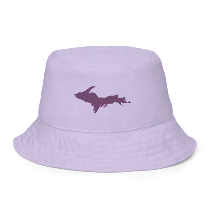 Michigan Upper Peninsula Bucket Hat (w/ Plum UP Outline) | Reversible - Lavender