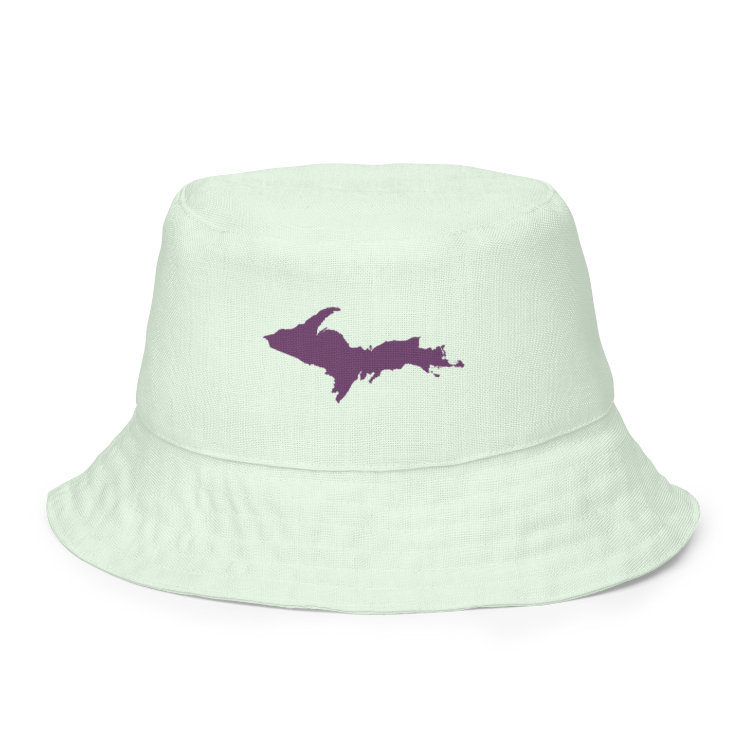 Michigan Upper Peninsula Bucket Hat (w/ Plum UP Outline) | Reversible - Dew Green