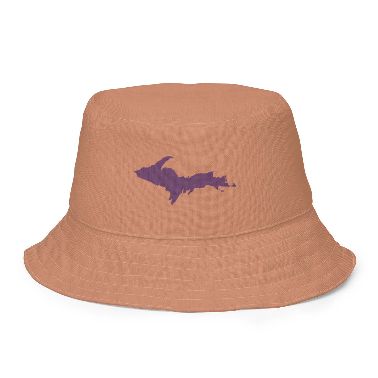 Michigan Upper Peninsula Bucket Hat (w/ Plum UP Outline) | Reversible - Copper Color