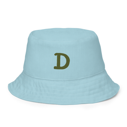 Detroit Bucket Hat (w/ Army Green 'Old French D' | Reversible - '58 Caddie Blue