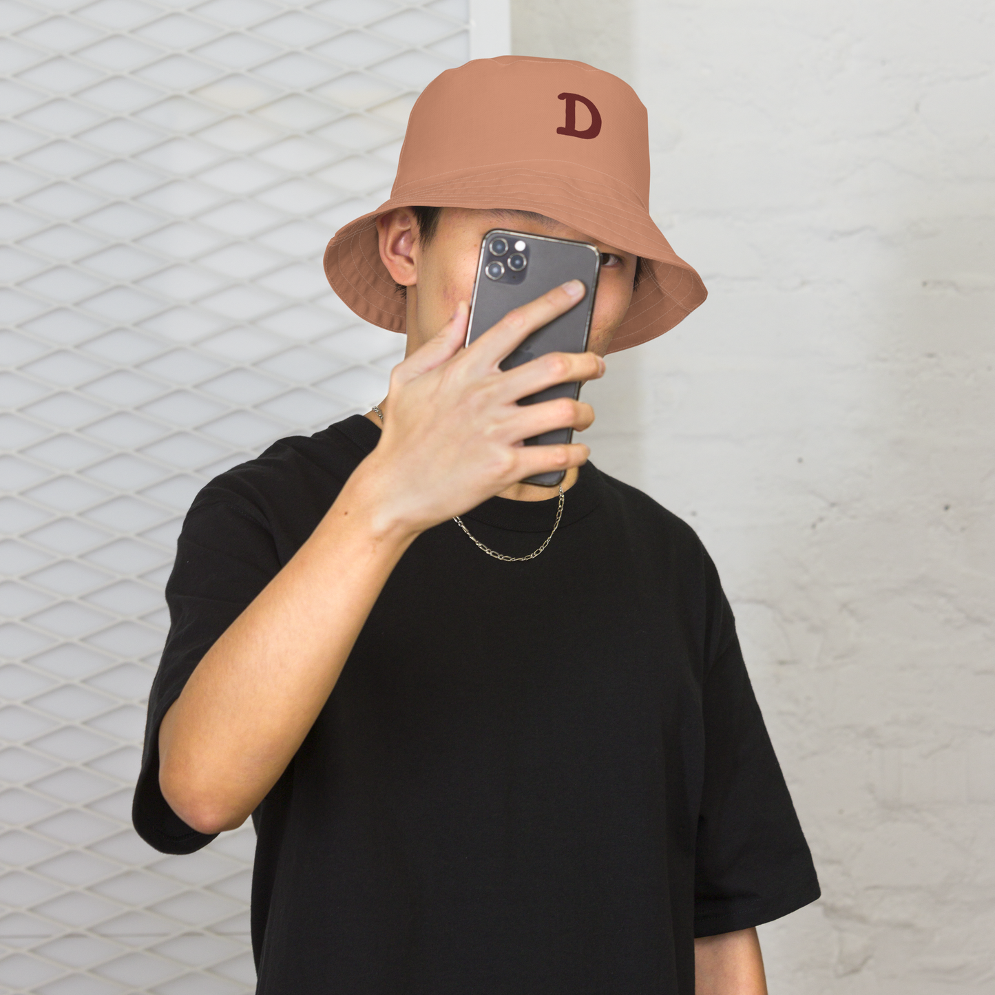 Detroit Bucket Hat (w/ Cherrywood 'Old French D') | Reversible - Copper Color