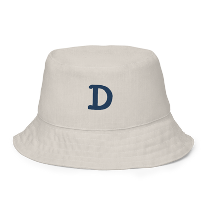 Detroit Bucket Hat (w/ Navy 'Old French D') | Reversible - Canvas Color