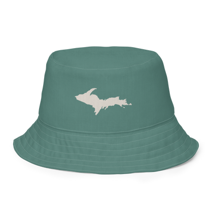 Michigan Upper Peninsula Bucket Hat | Reversible - Copper Green/Canvas Color