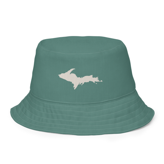 Michigan Upper Peninsula Bucket Hat | Reversible - Copper Green/Canvas Color