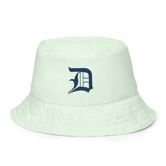 Detroit 'Old English D' Bucket Hat | Reversible - Dew Green/Canvas Color