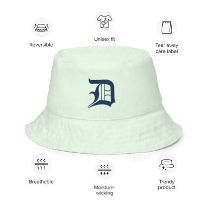 Detroit 'Old English D' Bucket Hat | Reversible - Dew Green/Canvas Color