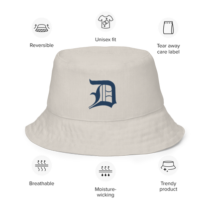 Detroit 'Old English D' Bucket Hat | Reversible - Canvas Color