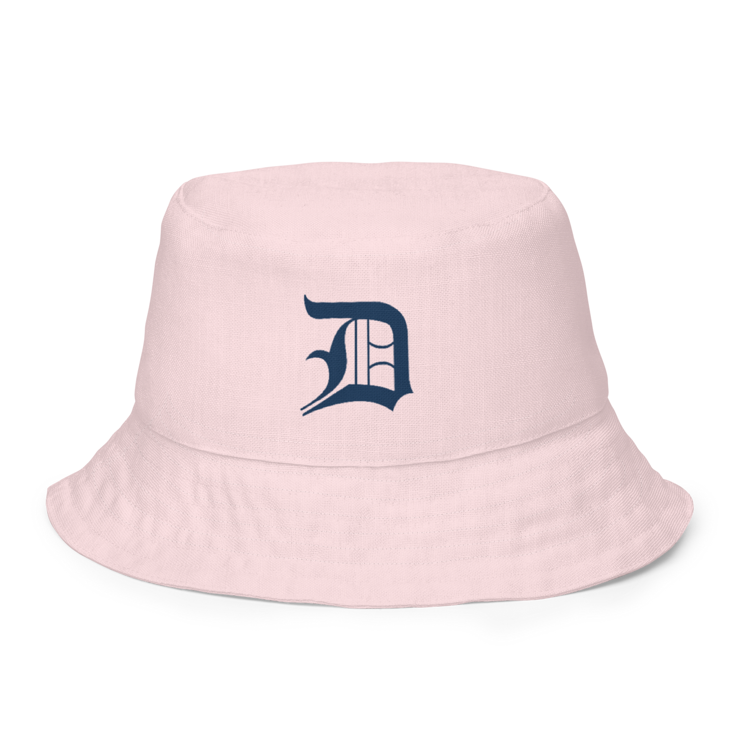 Detroit 'Old English D' Bucket Hat | Reversible - Pale Pink/Canvas Color