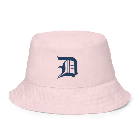 Detroit 'Old English D' Bucket Hat | Reversible - Pale Pink/Canvas Color