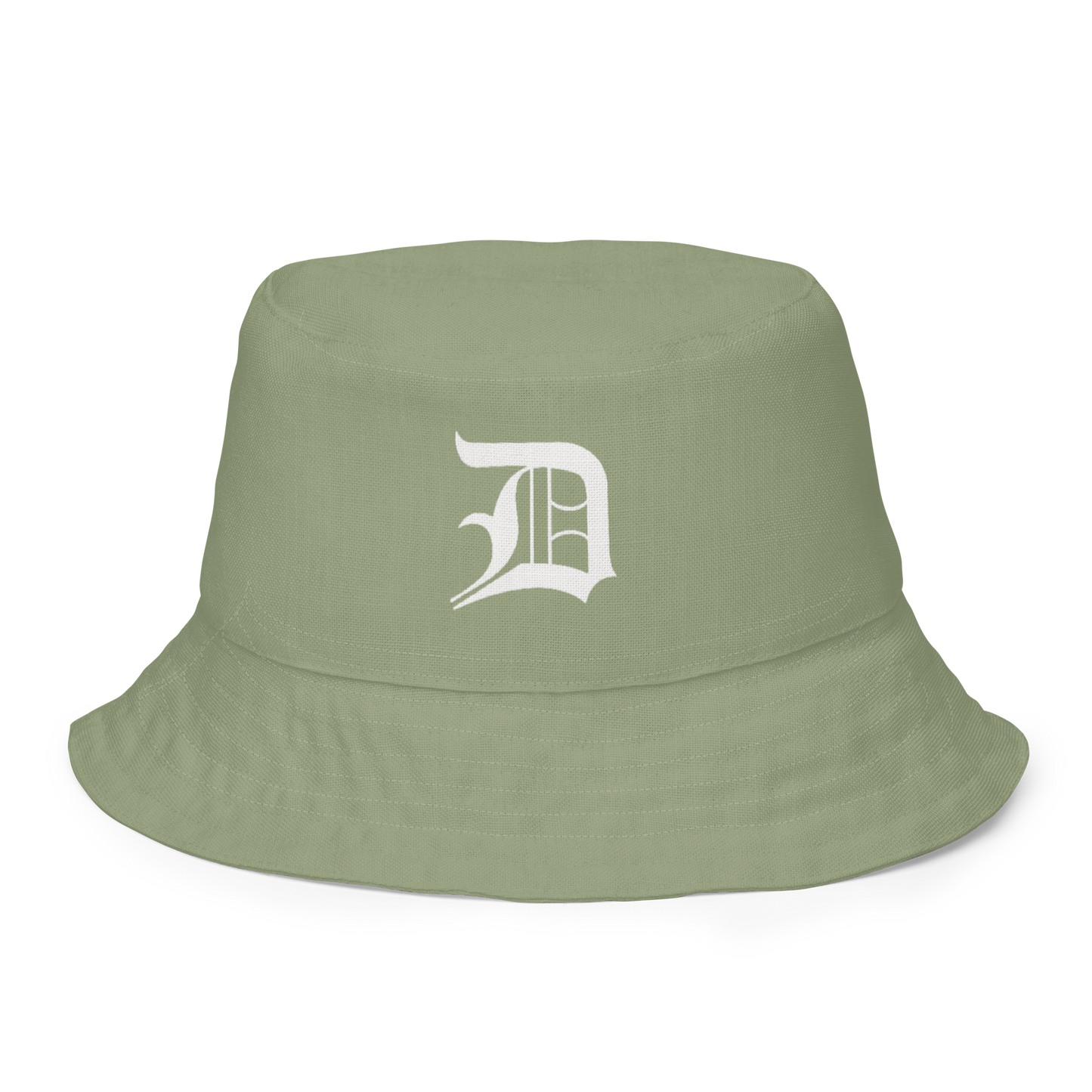 Detroit 'Old English D' Bucket Hat | Reversible - Beachgrass Green/Canvas Color