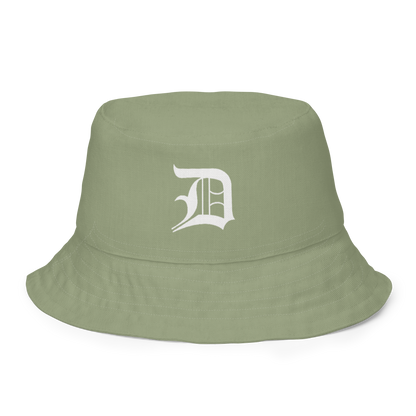 Detroit 'Old English D' Bucket Hat | Reversible - Beachgrass Green/Canvas Color