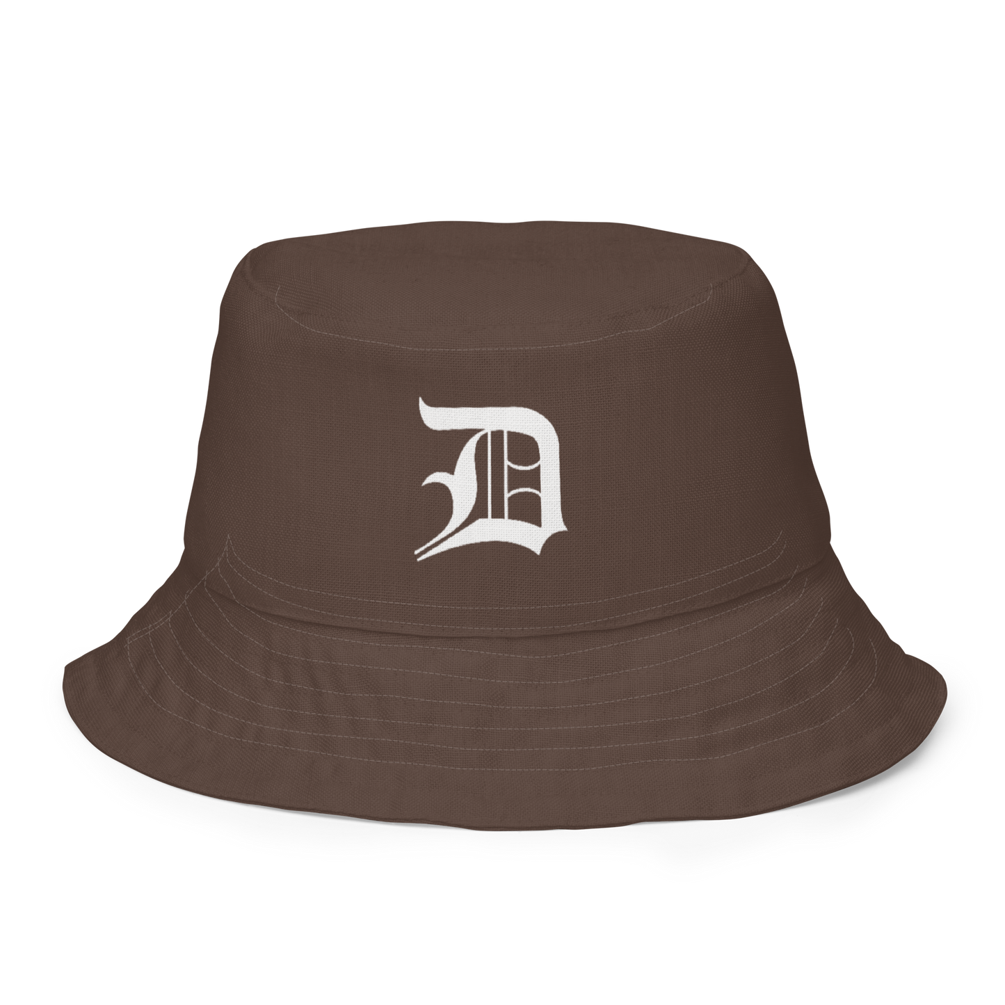 Detroit 'Old English D' Bucket Hat | Reversible - Hickory/Canvas Color