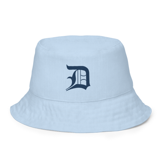 Detroit 'Old English D' Bucket Hat | Reversible - Light Blue