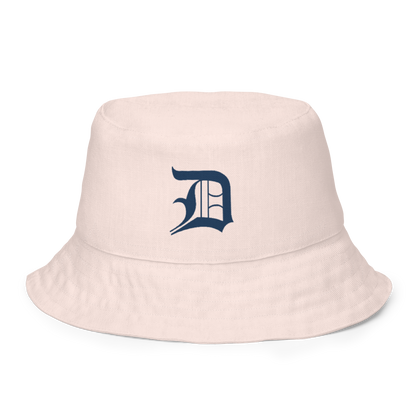 Detroit 'Old English D' Bucket Hat | Reversible - Champagne Pink