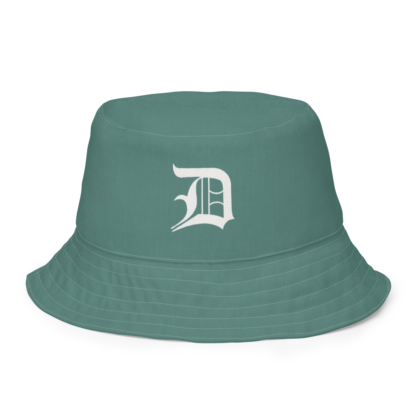 Detroit 'Old English D' Bucket Hat | Reversible - Copper Green