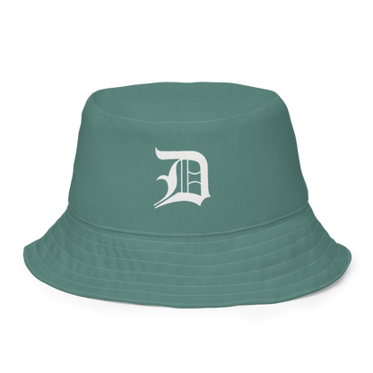 Detroit 'Old English D' Bucket Hat | Reversible - Copper Green