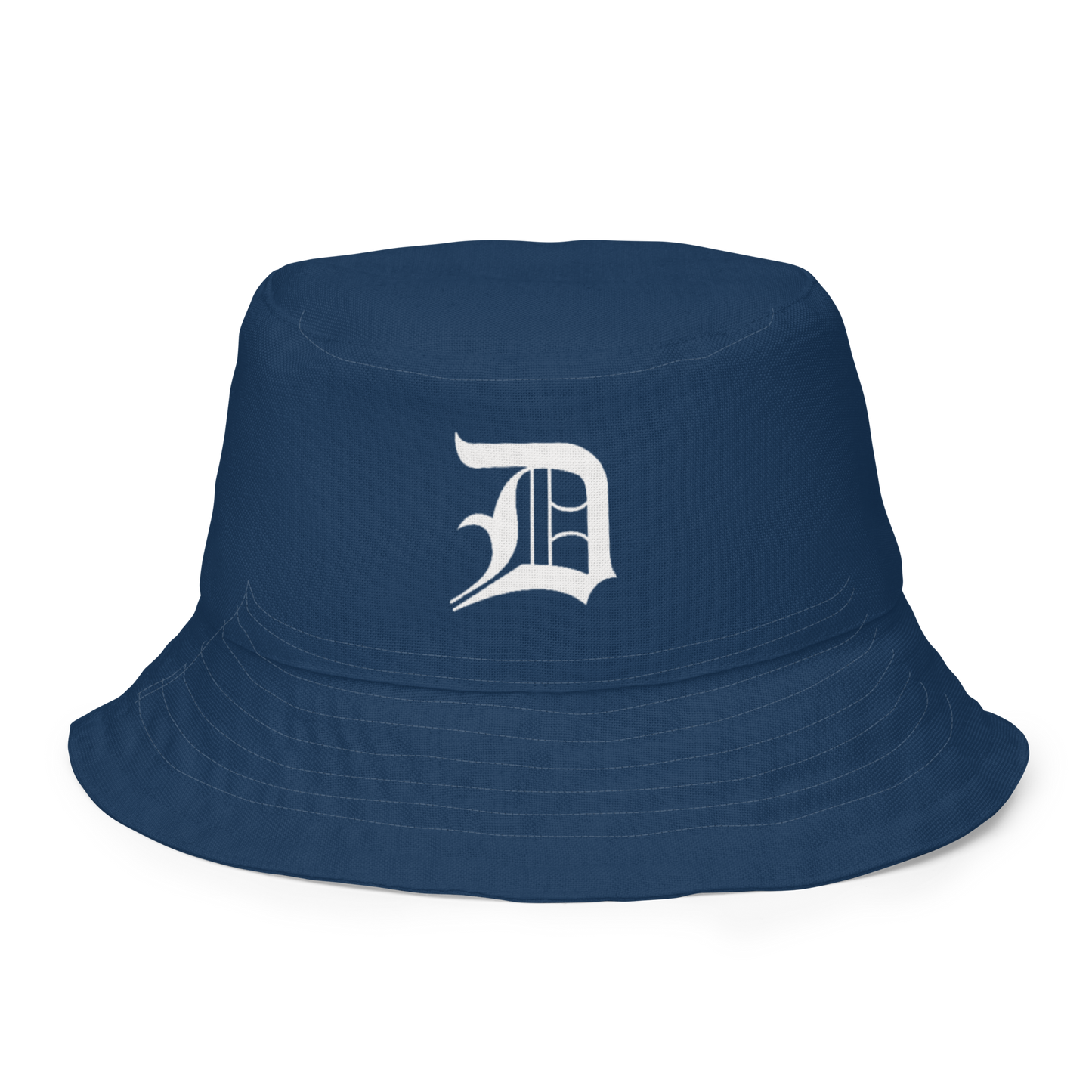 Detroit 'Old English D' Bucket Hat | Reversible - Navy