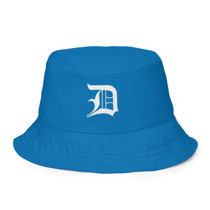 Detroit 'Old English D' Bucket Hat | Reversible - Azure