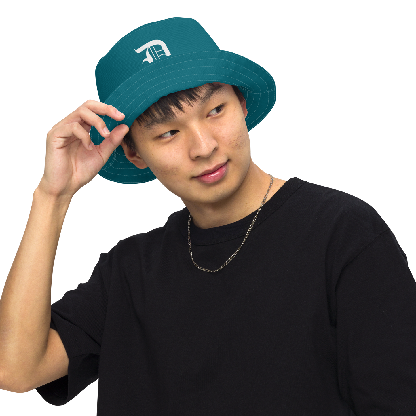 Detroit 'Old English D' Bucket Hat | Reversible - Auburn Hills Teal