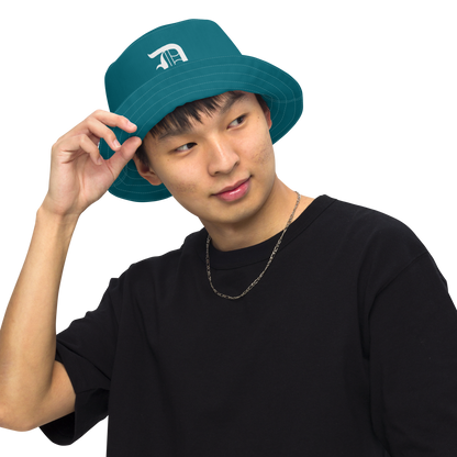 Detroit 'Old English D' Bucket Hat | Reversible - Auburn Hills Teal