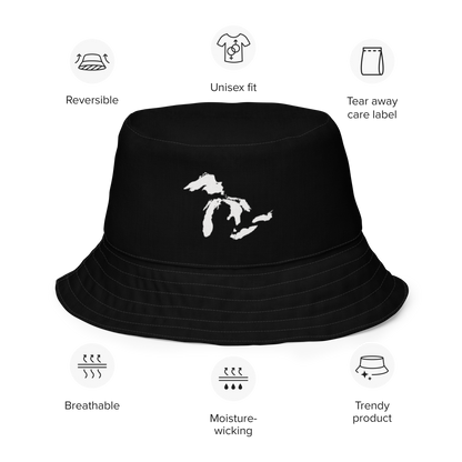 Great Lakes Reversible Bucket Hat | Black