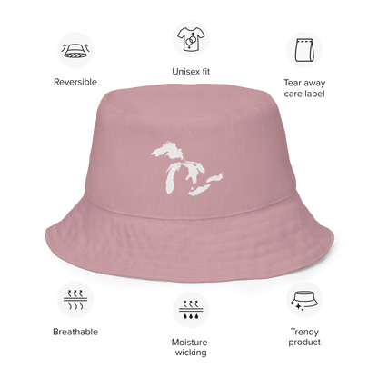 Great Lakes Reversible Bucket Hat | Cherry Blossom Pink