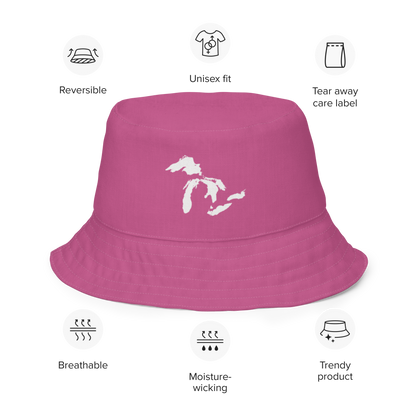 Great Lakes Reversible Bucket Hat | Apple Blossom Pink