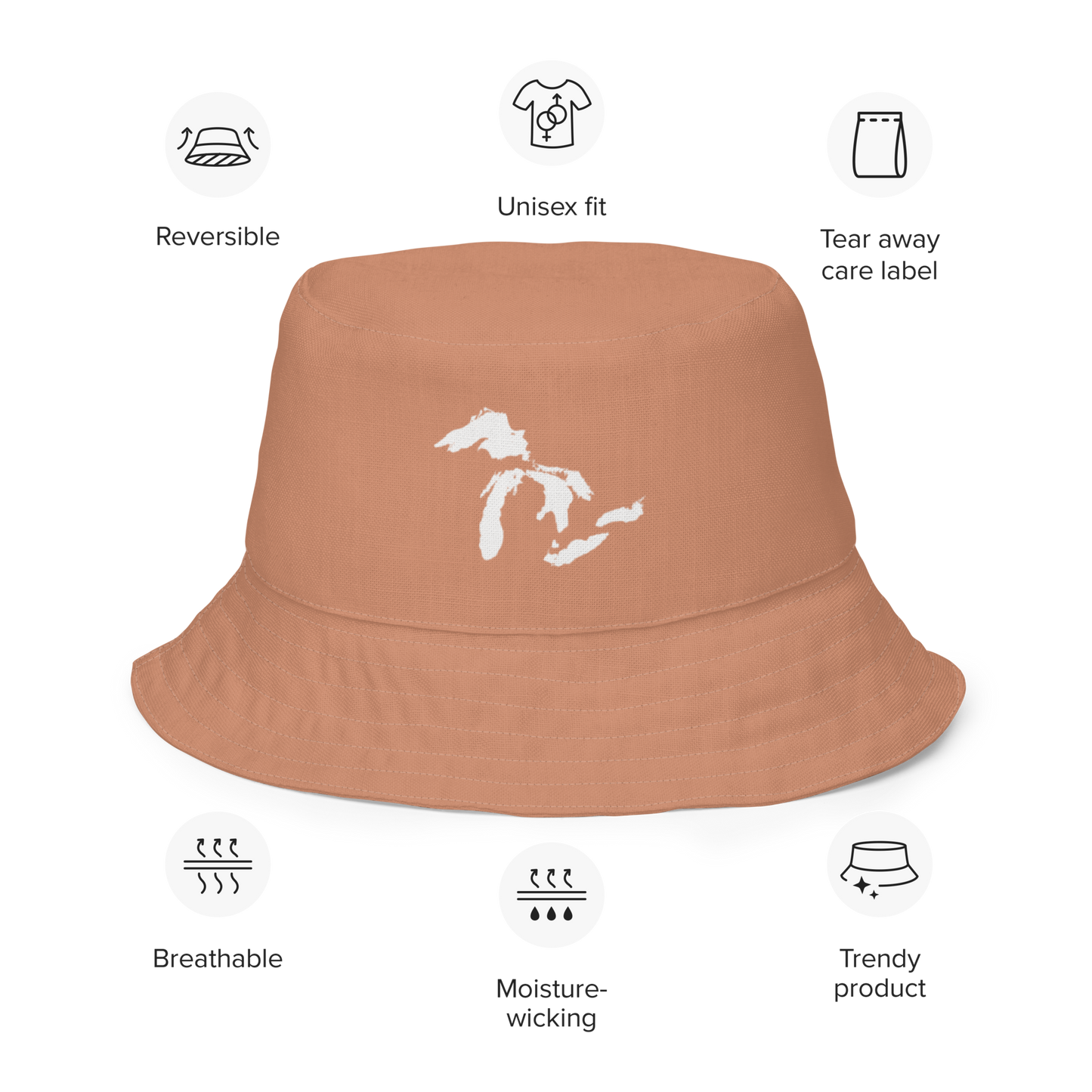 Great Lakes Reversible Bucket Hat | Copper