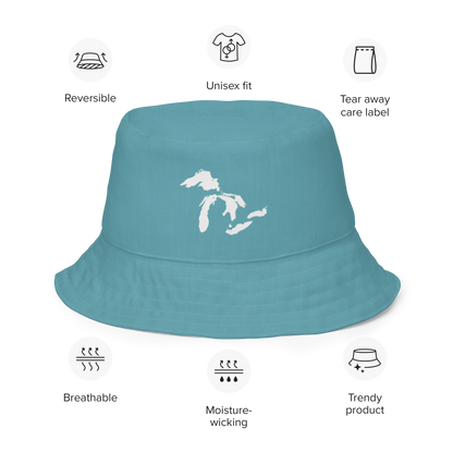 Great Lakes Reversible Bucket Hat | Huron Blue