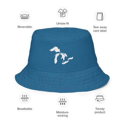 Great Lakes Reversible Bucket Hat | Blueberry