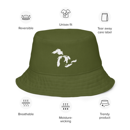 Great Lakes Reversible Bucket Hat | Army Green