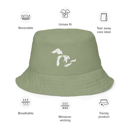 Great Lakes Reversible Bucket Hat | Beachgrass Green