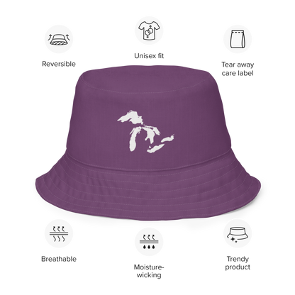 Great Lakes Reversible Bucket Hat | Plum