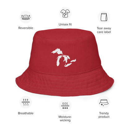 Great Lakes Reversible Bucket Hat | Thimbleberry Red