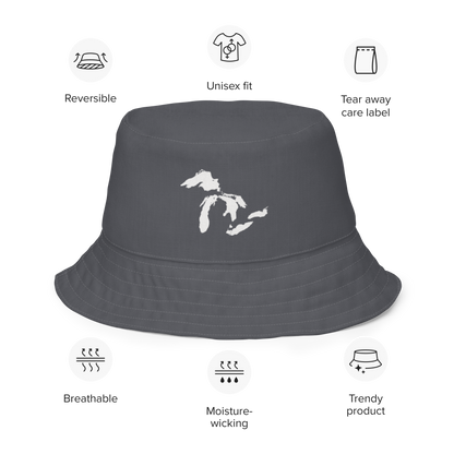 Great Lakes Reversible Bucket Hat | Iron Ore Grey