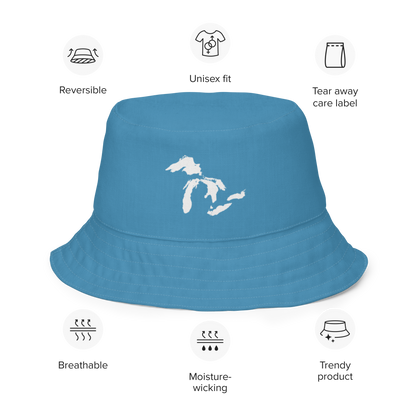 Great Lakes Reversible Bucket Hat | Lake Michigan Blue