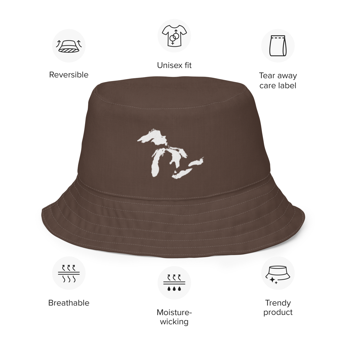 Great Lakes Reversible Bucket Hat | Hickory