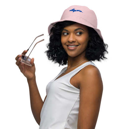 Michigan Upper Peninsula Bucket Hat (w/ UP Quebec Flag) | Reversible - Pale Pink