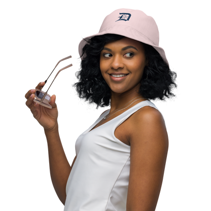 Detroit 'Old English D' Bucket Hat | Reversible - Pale Pink